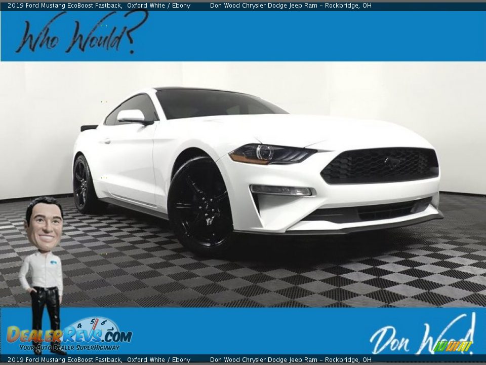 2019 Ford Mustang EcoBoost Fastback Oxford White / Ebony Photo #1