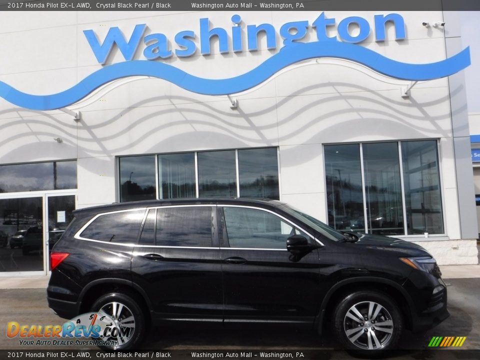 2017 Honda Pilot EX-L AWD Crystal Black Pearl / Black Photo #2