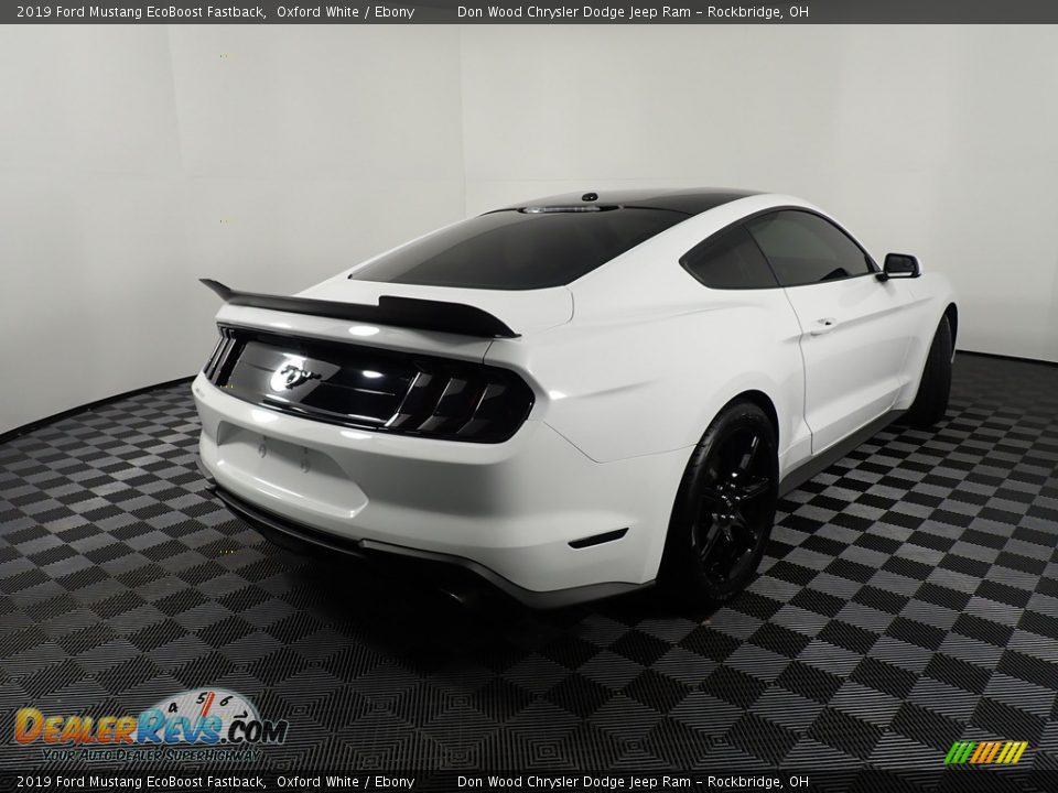 2019 Ford Mustang EcoBoost Fastback Oxford White / Ebony Photo #15