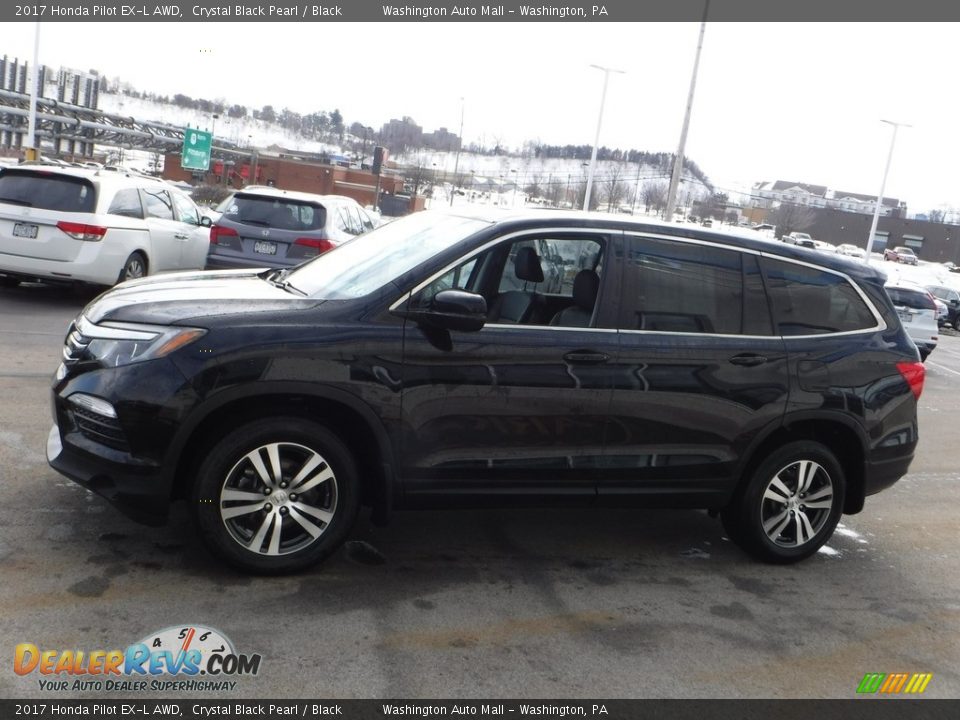 2017 Honda Pilot EX-L AWD Crystal Black Pearl / Black Photo #7