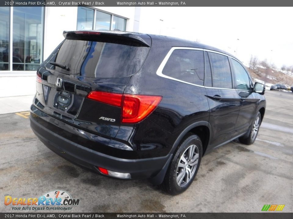 2017 Honda Pilot EX-L AWD Crystal Black Pearl / Black Photo #10
