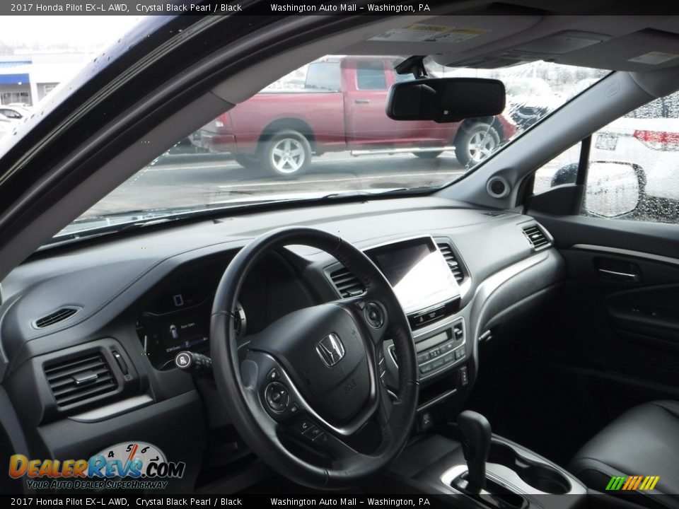 2017 Honda Pilot EX-L AWD Crystal Black Pearl / Black Photo #13