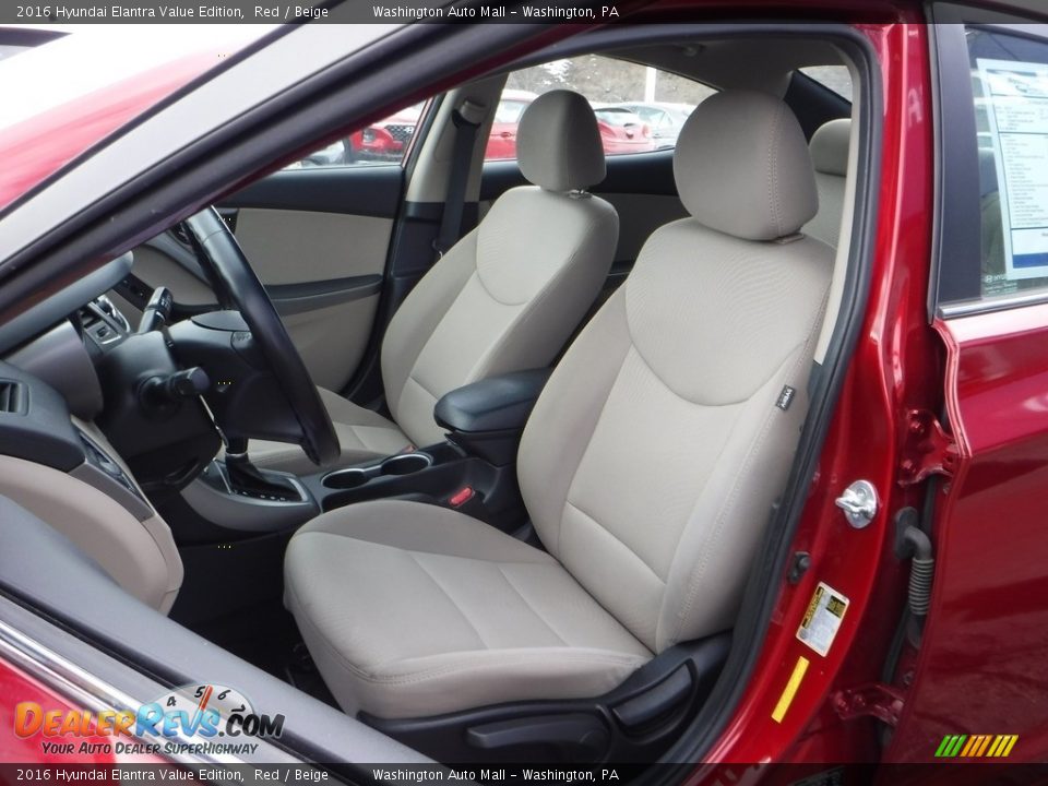 2016 Hyundai Elantra Value Edition Red / Beige Photo #13