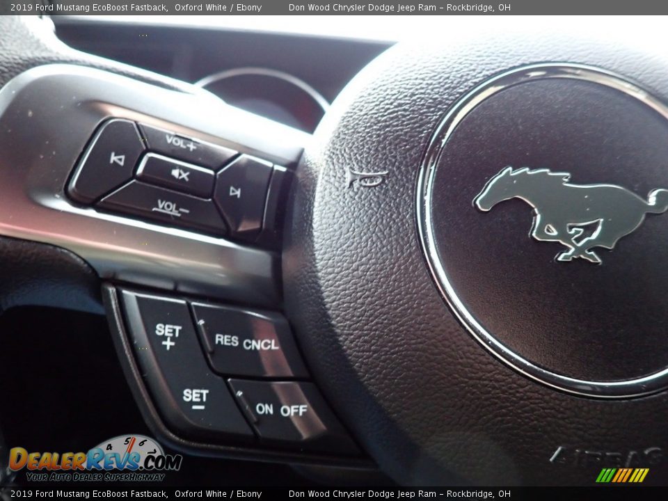 2019 Ford Mustang EcoBoost Fastback Oxford White / Ebony Photo #30