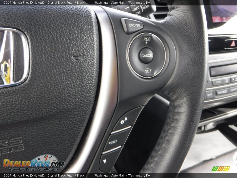 2017 Honda Pilot EX-L AWD Crystal Black Pearl / Black Photo #27