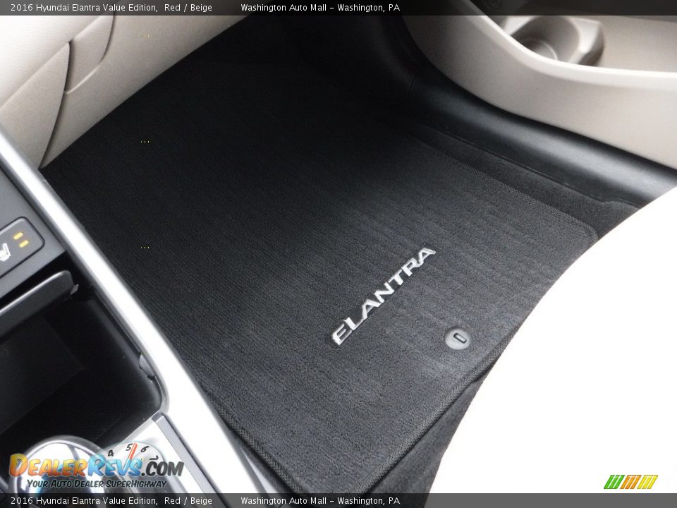 2016 Hyundai Elantra Value Edition Red / Beige Photo #22