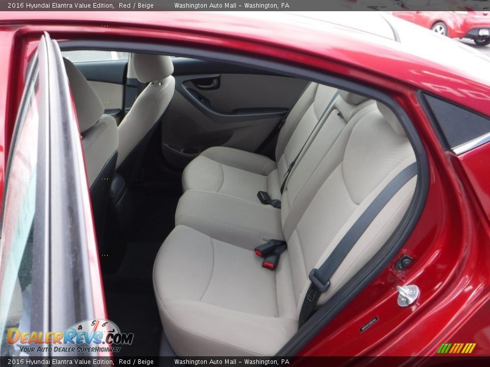 2016 Hyundai Elantra Value Edition Red / Beige Photo #27