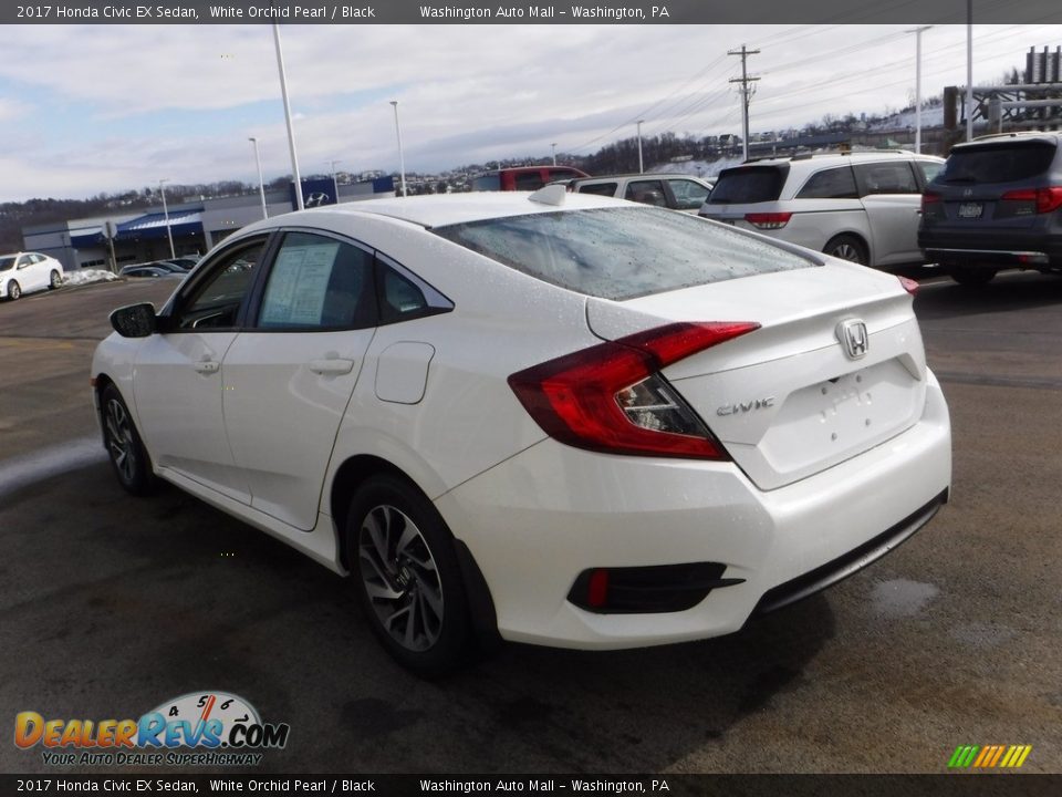 2017 Honda Civic EX Sedan White Orchid Pearl / Black Photo #8