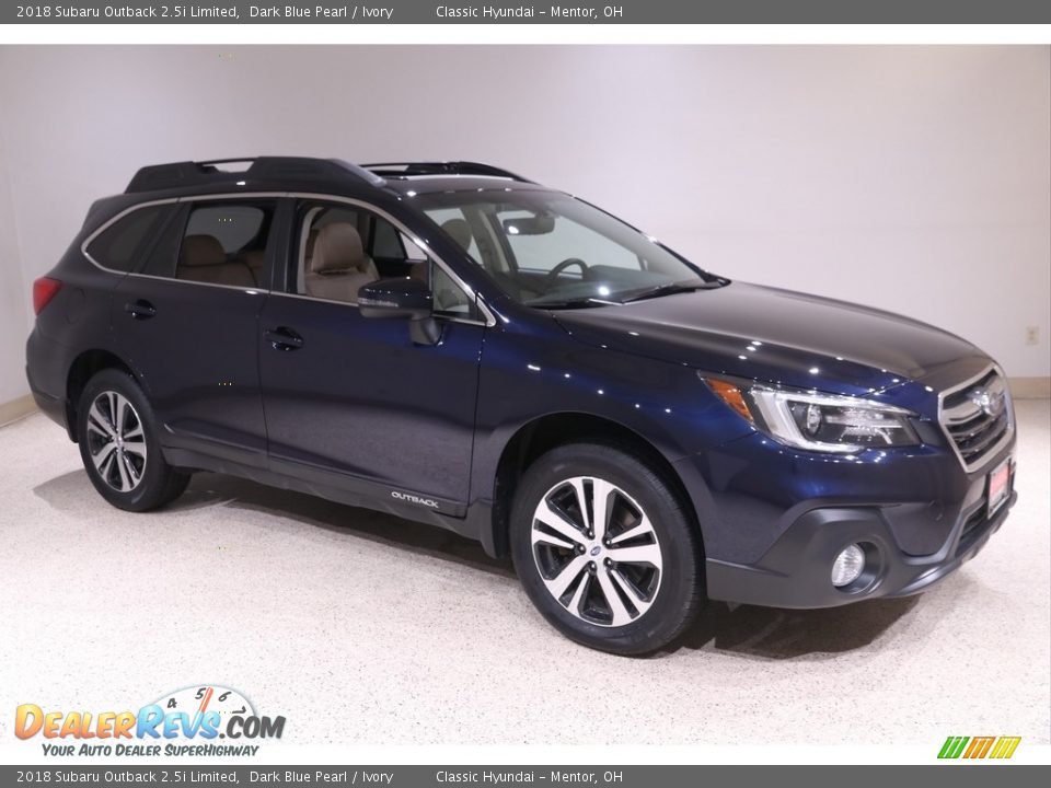 2018 Subaru Outback 2.5i Limited Dark Blue Pearl / Ivory Photo #1