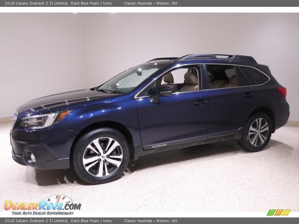 2018 Subaru Outback 2.5i Limited Dark Blue Pearl / Ivory Photo #3