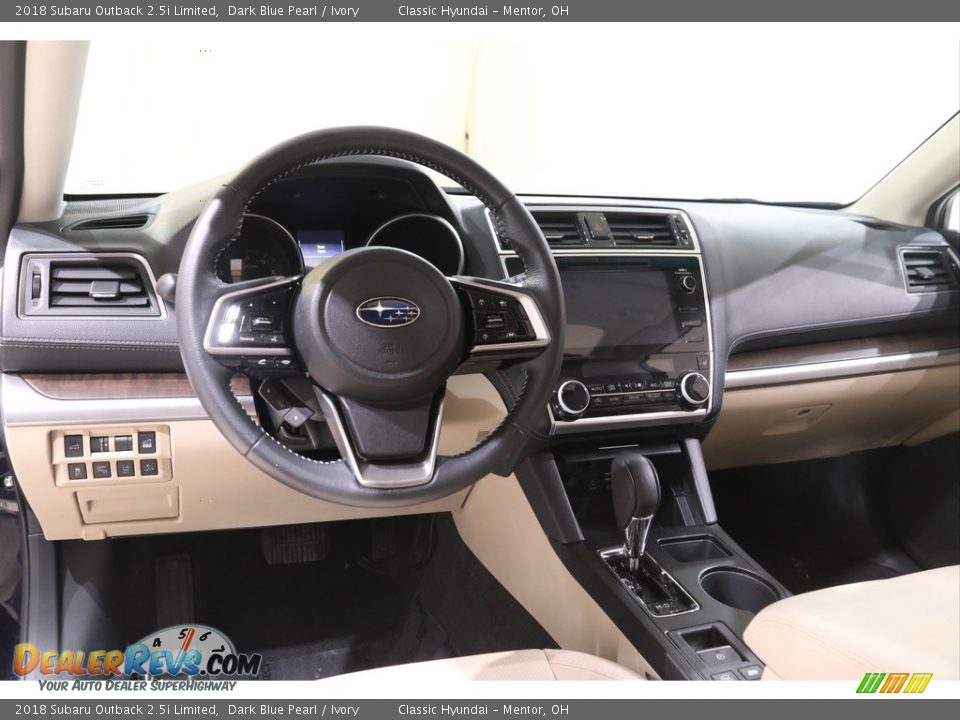 2018 Subaru Outback 2.5i Limited Dark Blue Pearl / Ivory Photo #6