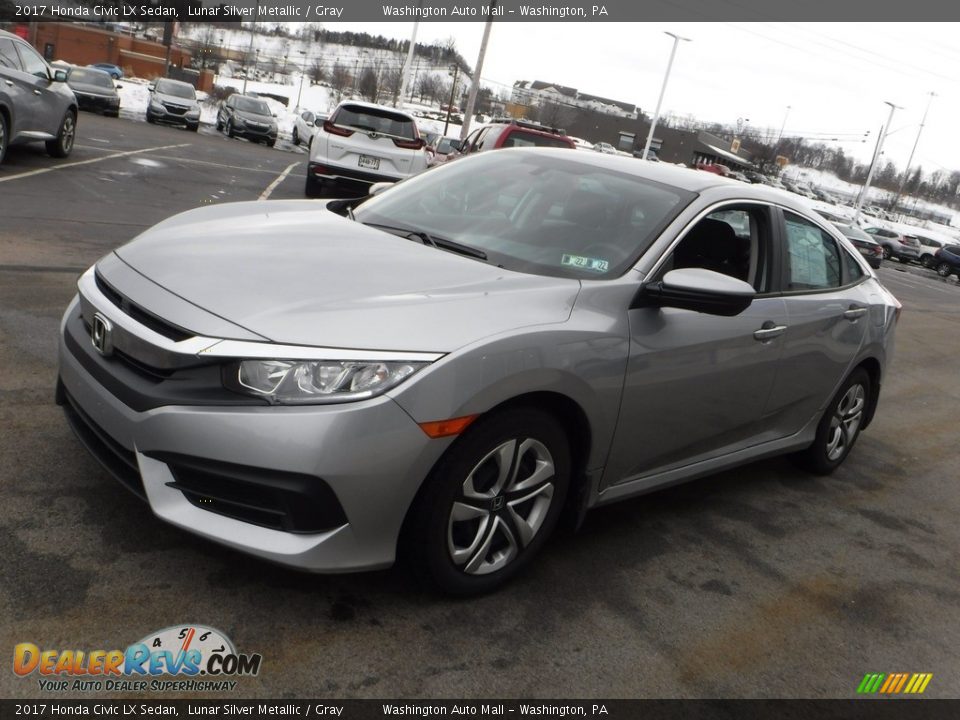 2017 Honda Civic LX Sedan Lunar Silver Metallic / Gray Photo #4
