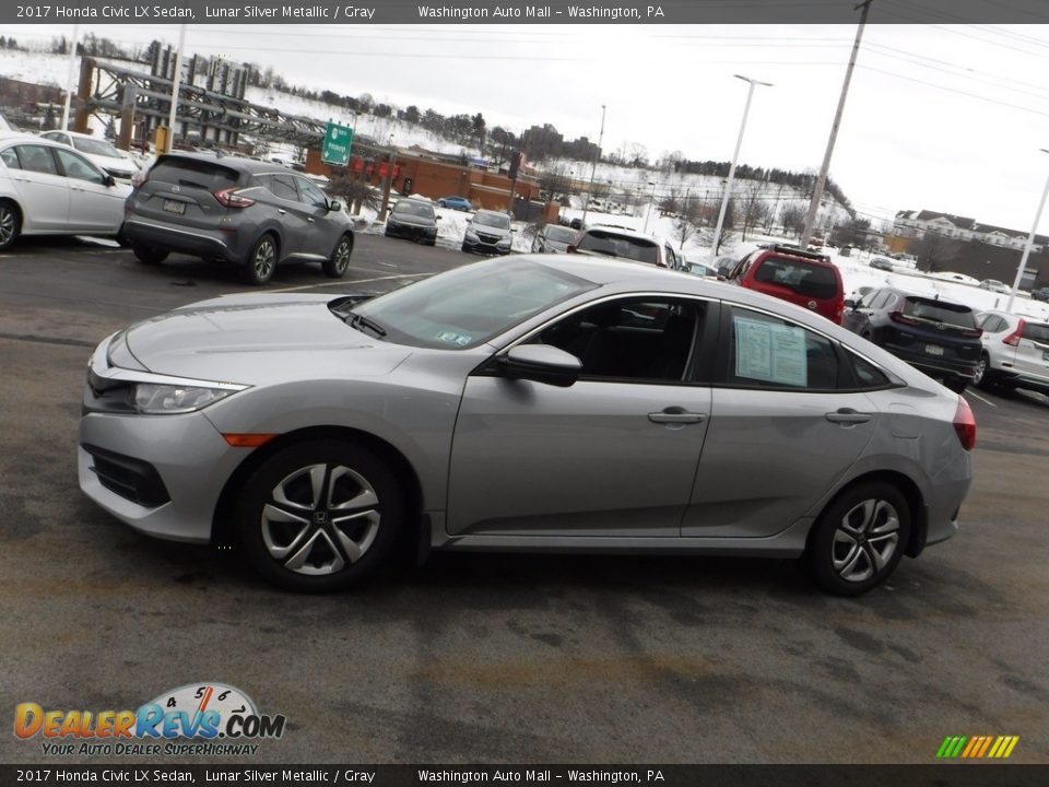 2017 Honda Civic LX Sedan Lunar Silver Metallic / Gray Photo #5