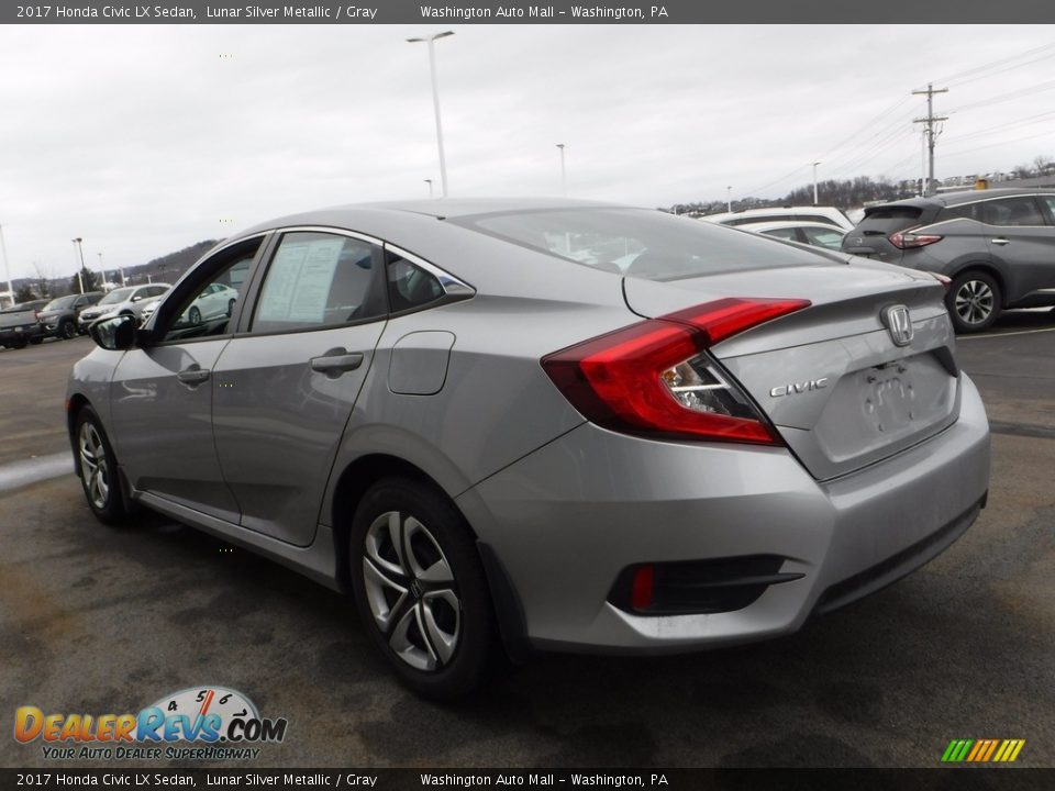 2017 Honda Civic LX Sedan Lunar Silver Metallic / Gray Photo #6