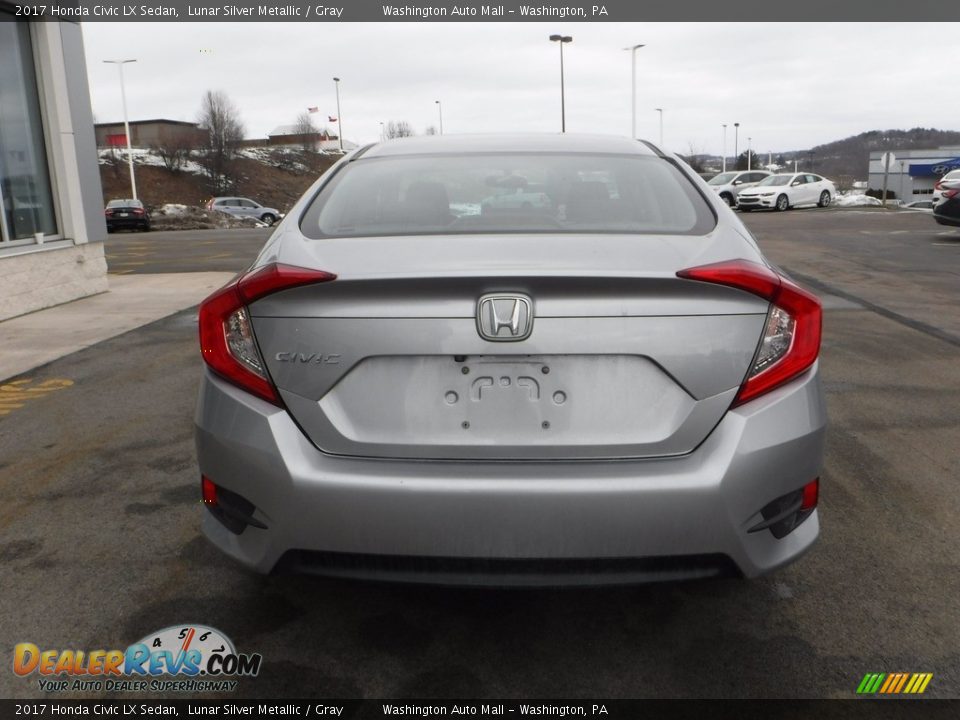 2017 Honda Civic LX Sedan Lunar Silver Metallic / Gray Photo #7