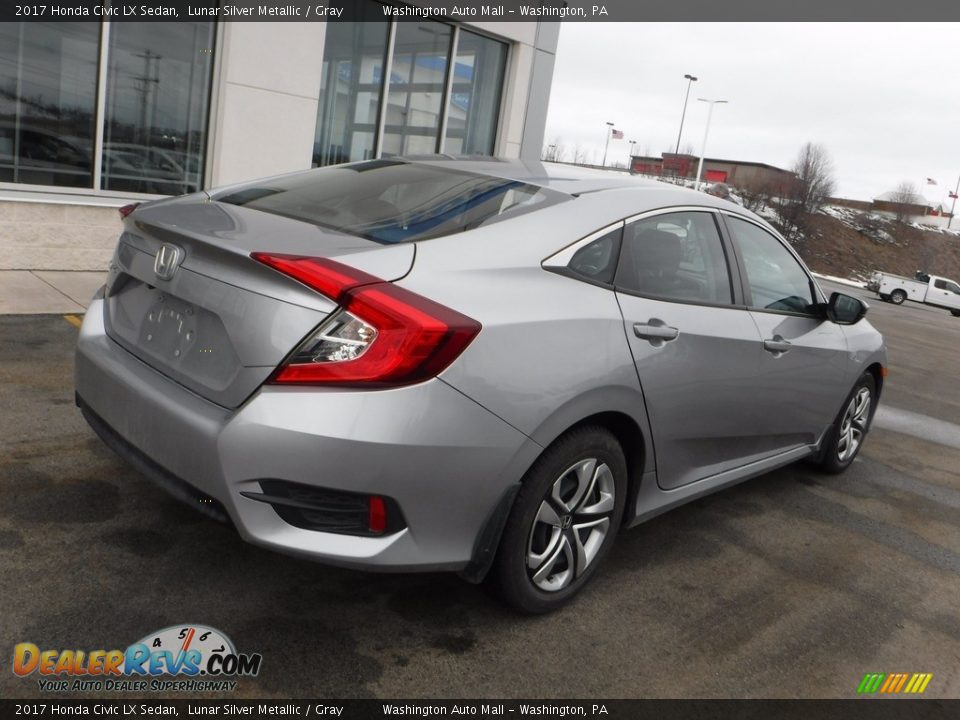 2017 Honda Civic LX Sedan Lunar Silver Metallic / Gray Photo #8