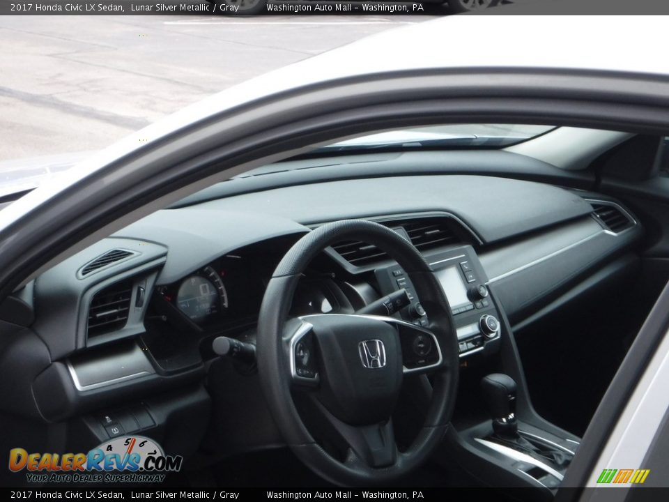 2017 Honda Civic LX Sedan Lunar Silver Metallic / Gray Photo #9