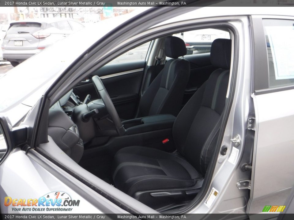 2017 Honda Civic LX Sedan Lunar Silver Metallic / Gray Photo #10