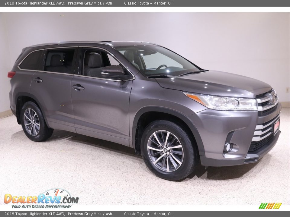 2018 Toyota Highlander XLE AWD Predawn Gray Mica / Ash Photo #1