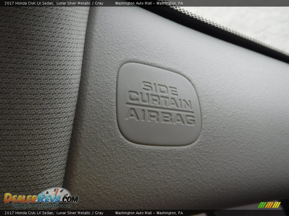 2017 Honda Civic LX Sedan Lunar Silver Metallic / Gray Photo #15
