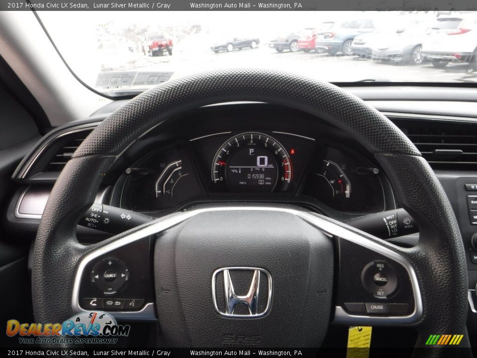 2017 Honda Civic LX Sedan Lunar Silver Metallic / Gray Photo #16