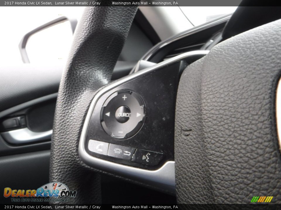 2017 Honda Civic LX Sedan Lunar Silver Metallic / Gray Photo #17