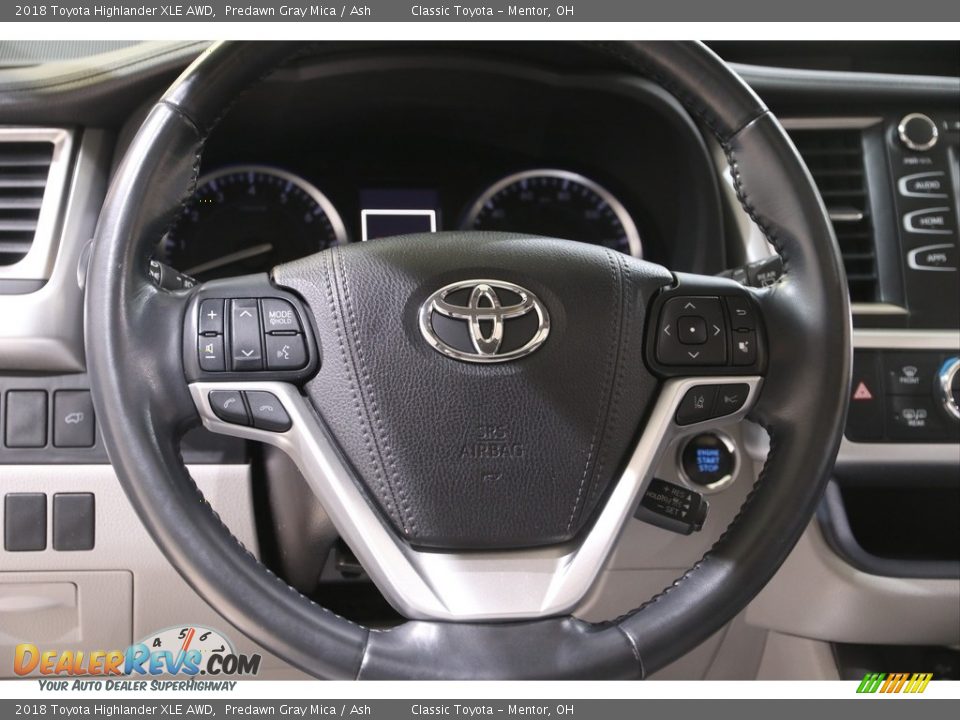 2018 Toyota Highlander XLE AWD Predawn Gray Mica / Ash Photo #7