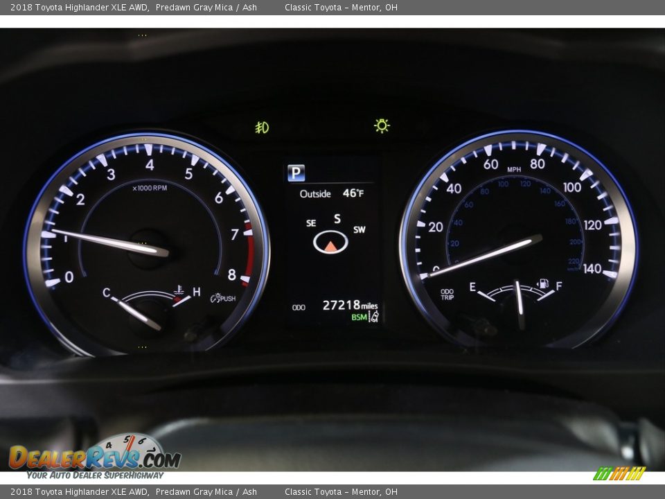 2018 Toyota Highlander XLE AWD Predawn Gray Mica / Ash Photo #8