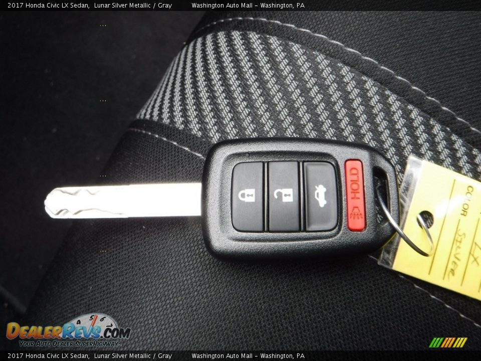 2017 Honda Civic LX Sedan Lunar Silver Metallic / Gray Photo #23