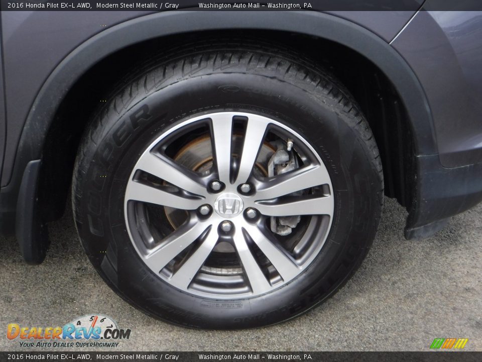 2016 Honda Pilot EX-L AWD Modern Steel Metallic / Gray Photo #3