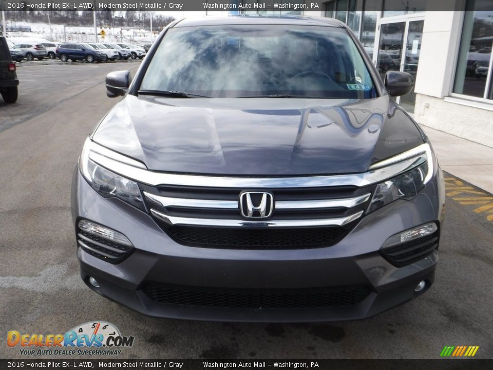 2016 Honda Pilot EX-L AWD Modern Steel Metallic / Gray Photo #5