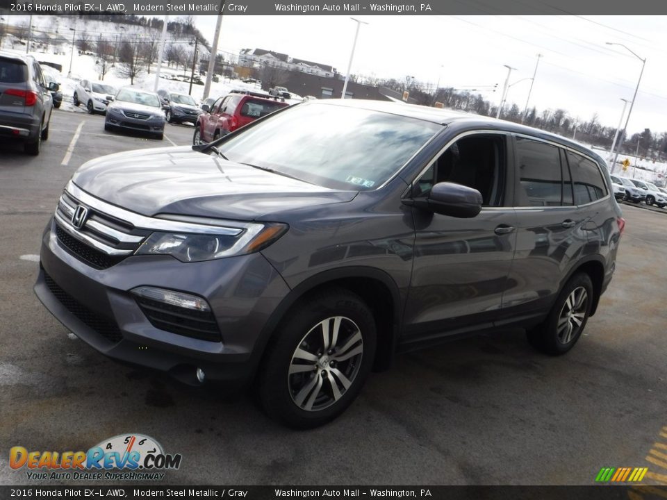 2016 Honda Pilot EX-L AWD Modern Steel Metallic / Gray Photo #6