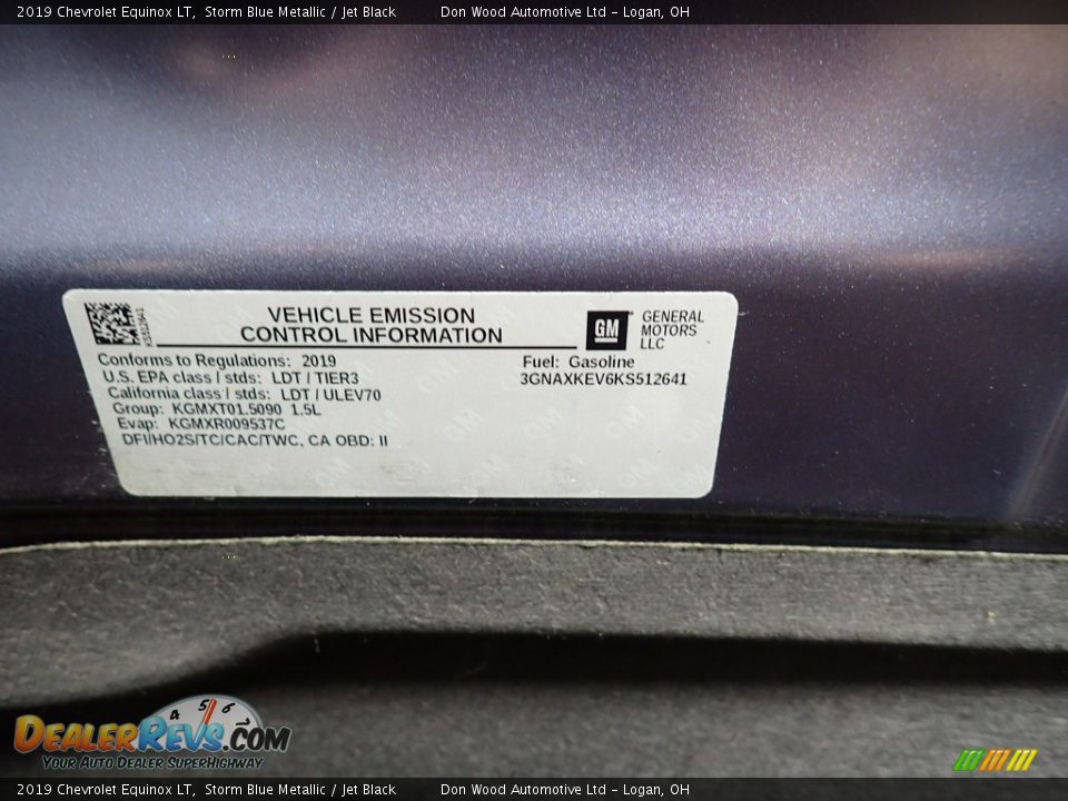 2019 Chevrolet Equinox LT Storm Blue Metallic / Jet Black Photo #8