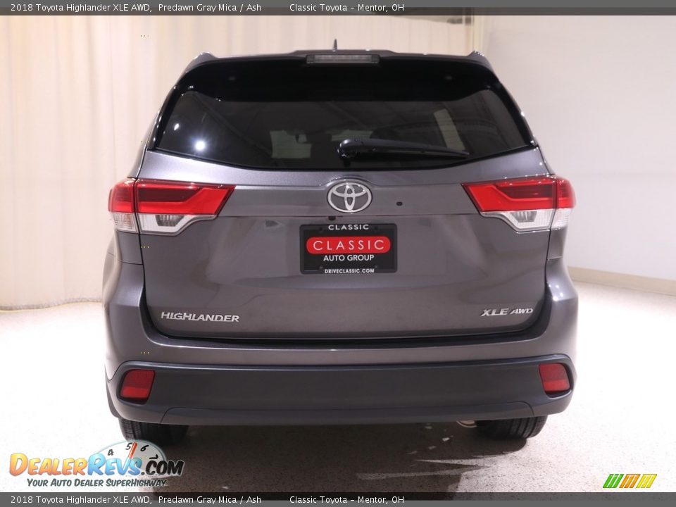 2018 Toyota Highlander XLE AWD Predawn Gray Mica / Ash Photo #23