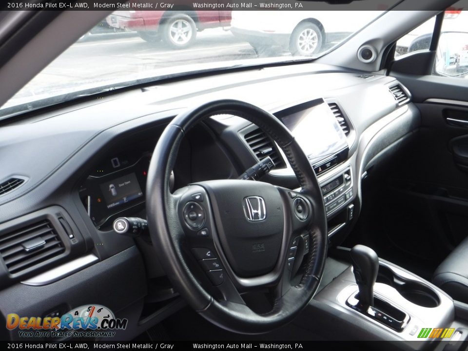 2016 Honda Pilot EX-L AWD Modern Steel Metallic / Gray Photo #13