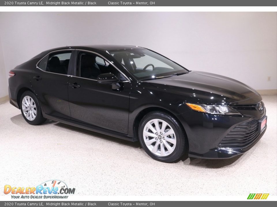 2020 Toyota Camry LE Midnight Black Metallic / Black Photo #1