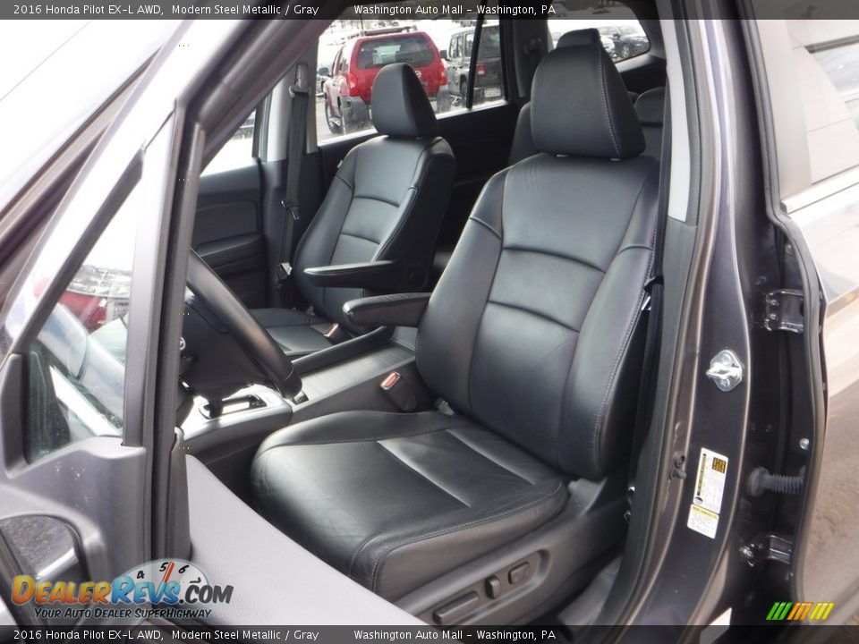 2016 Honda Pilot EX-L AWD Modern Steel Metallic / Gray Photo #14
