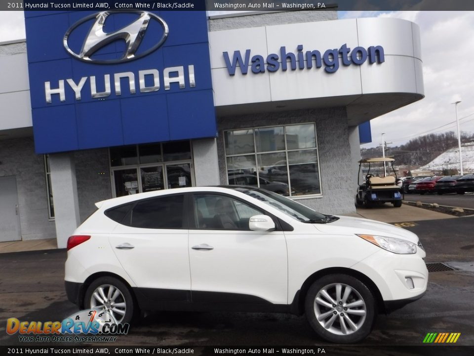 2011 Hyundai Tucson Limited AWD Cotton White / Black/Saddle Photo #2