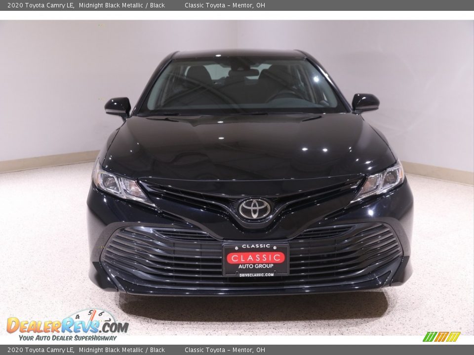 2020 Toyota Camry LE Midnight Black Metallic / Black Photo #2