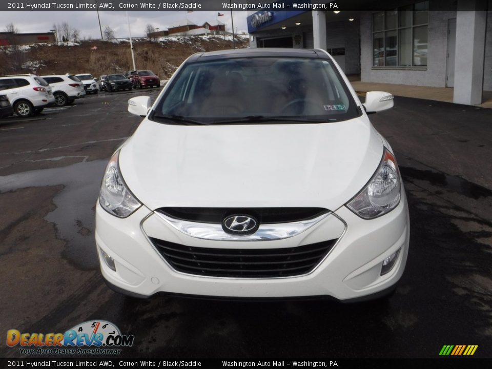 2011 Hyundai Tucson Limited AWD Cotton White / Black/Saddle Photo #4