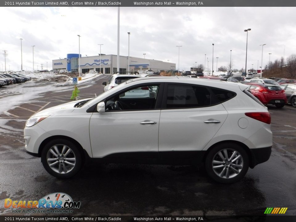 2011 Hyundai Tucson Limited AWD Cotton White / Black/Saddle Photo #6