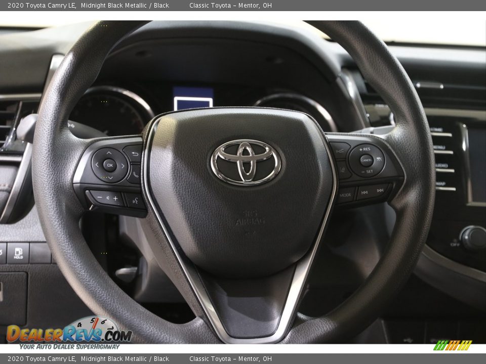 2020 Toyota Camry LE Midnight Black Metallic / Black Photo #7