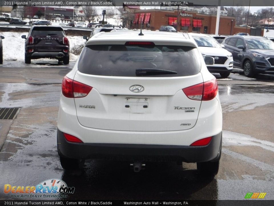 2011 Hyundai Tucson Limited AWD Cotton White / Black/Saddle Photo #7