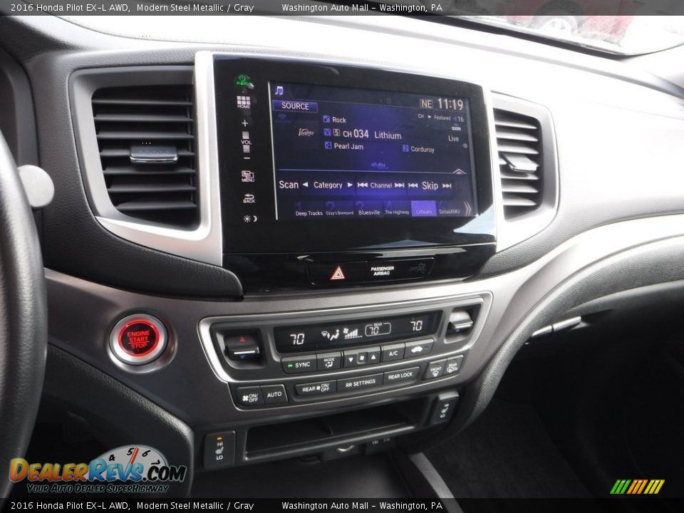 2016 Honda Pilot EX-L AWD Modern Steel Metallic / Gray Photo #18