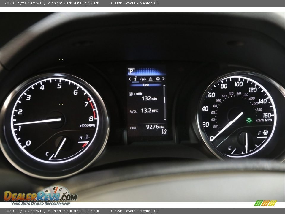 2020 Toyota Camry LE Midnight Black Metallic / Black Photo #8