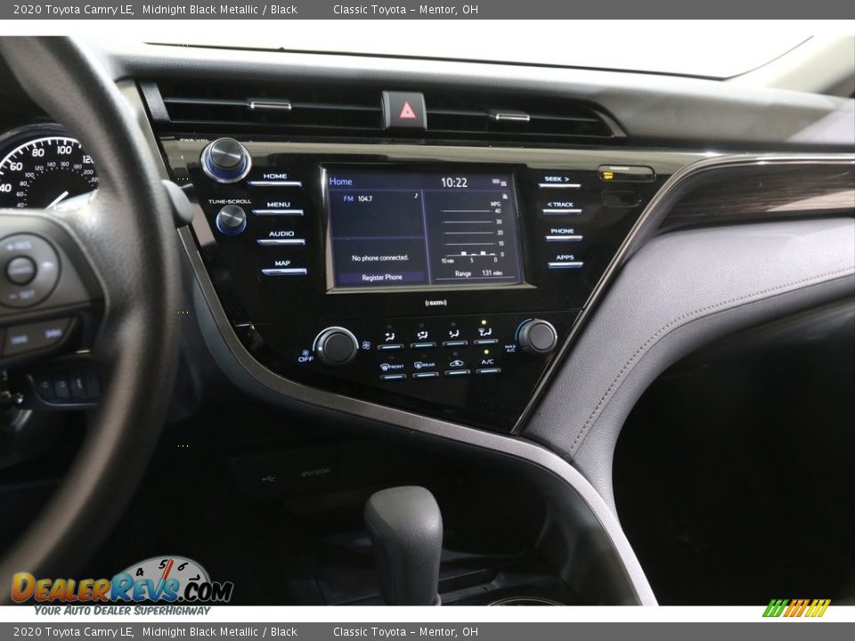 2020 Toyota Camry LE Midnight Black Metallic / Black Photo #9