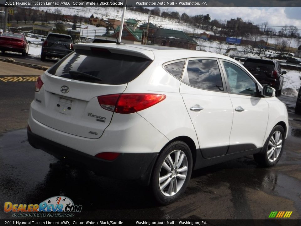 2011 Hyundai Tucson Limited AWD Cotton White / Black/Saddle Photo #8