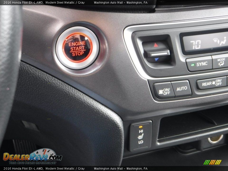 2016 Honda Pilot EX-L AWD Modern Steel Metallic / Gray Photo #20