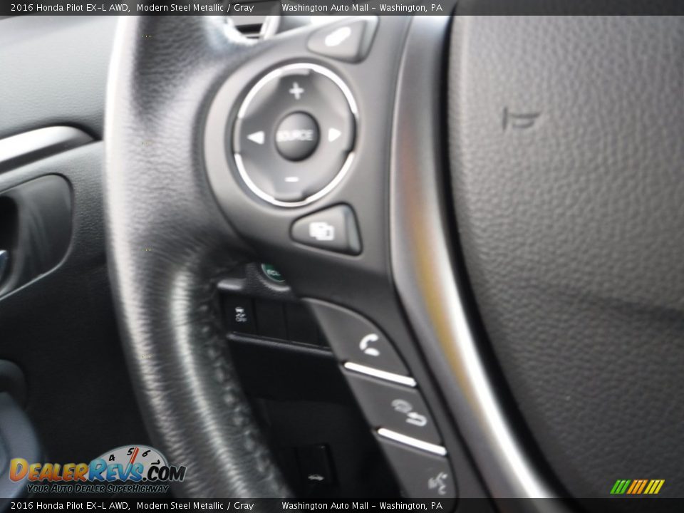 2016 Honda Pilot EX-L AWD Modern Steel Metallic / Gray Photo #24