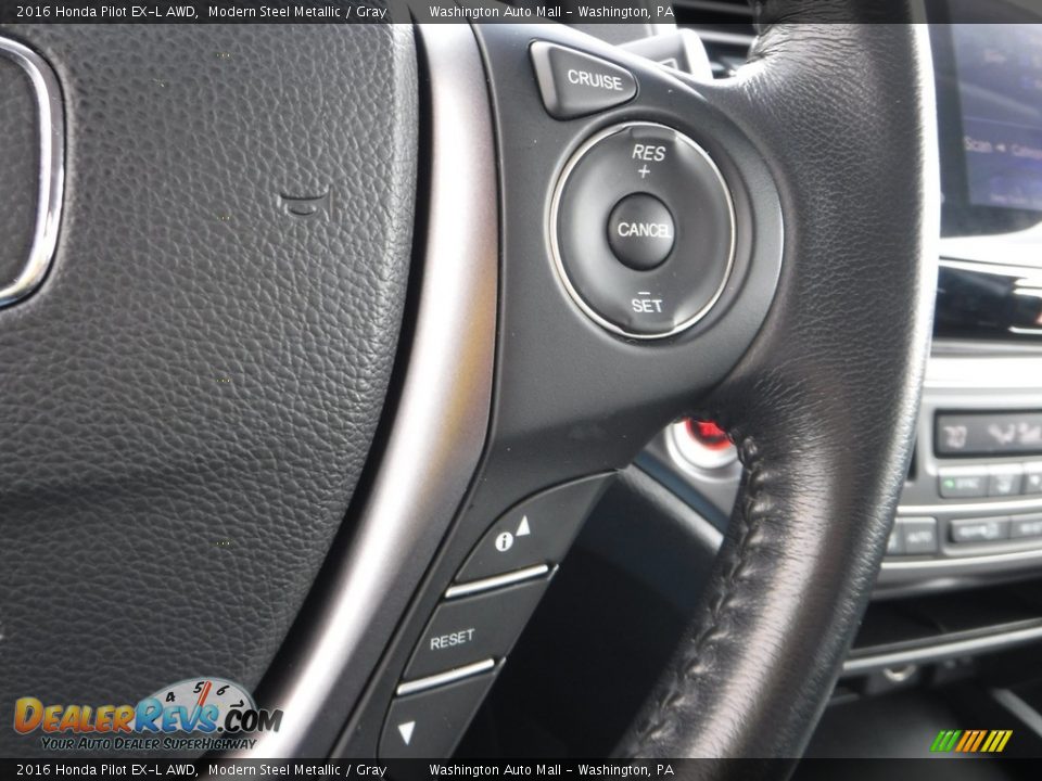2016 Honda Pilot EX-L AWD Modern Steel Metallic / Gray Photo #25